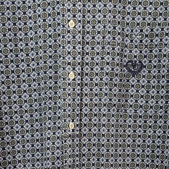 Vintage Hunt Club Men Shirt Size XXLT Medallion Print Long Sleeve Button Up Logo - Picture 4 of 6